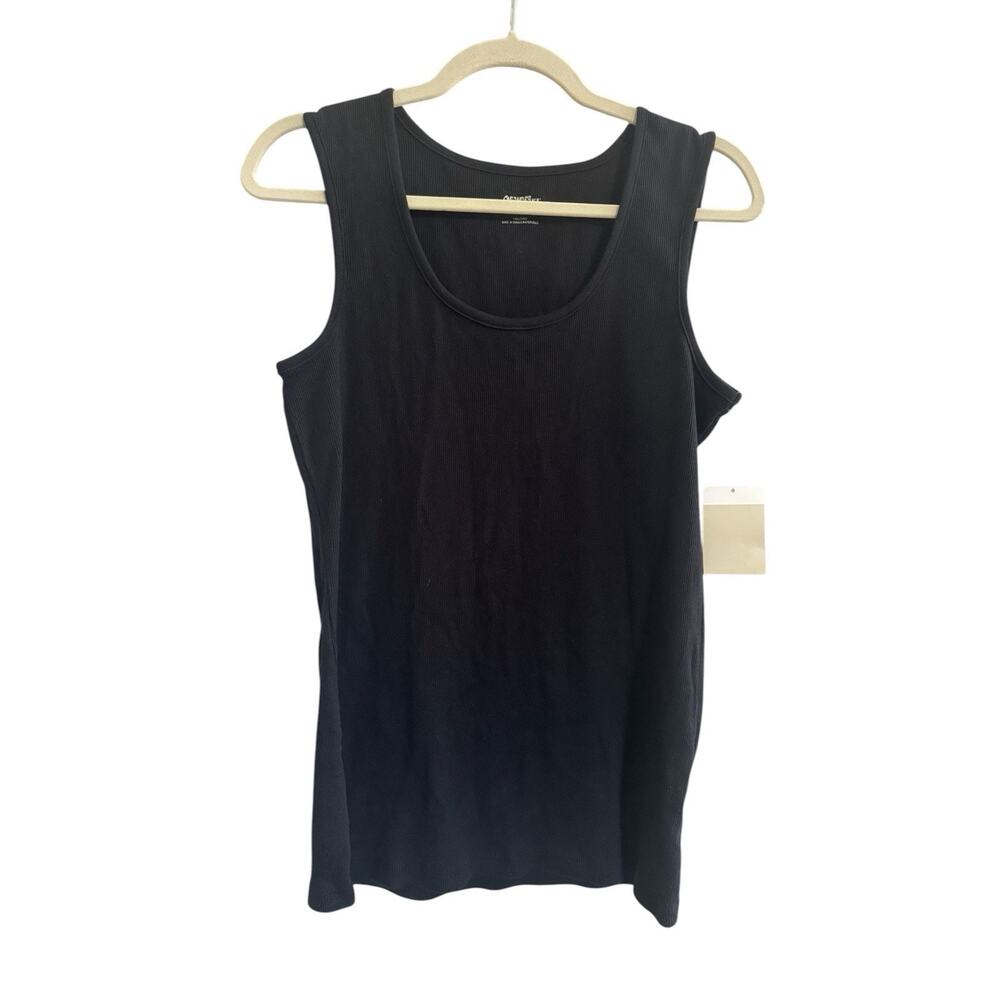 NWT Gander Mountain Womens Large Lot Black Heavy Knit Ribbed Tank Top #4554